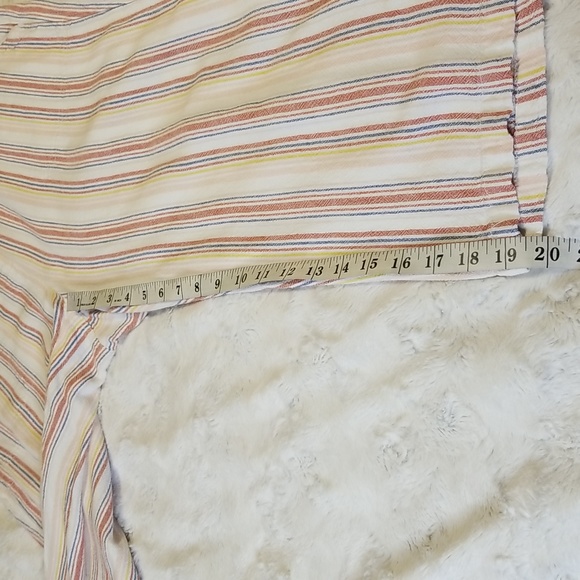 Per Se Capri Pants Womens Size 1X Plus Cropped Striped Beachy - Picture 4 of 9